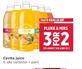 Meny Cevita juice tilbud