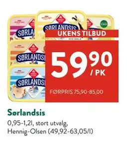 Jacobs Sørlandsis tilbud