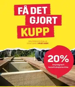 Byggmax Impregnert konstruksjonsvirke tilbud