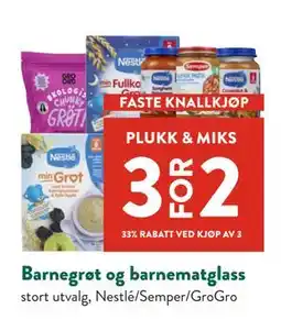 Jacobs Barnegrøt og barnematglass tilbud