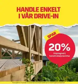 Byggmax Impregnert konstruksjonsvirke tilbud