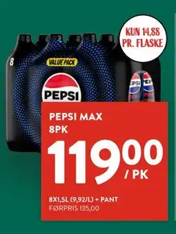 Jacobs PEPSI MAX 8PK tilbud