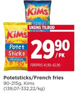 Meny Potetsticks/French fries tilbud