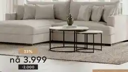 Skeidar Porto sofabordsett tilbud