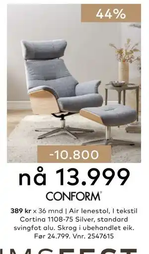 Skeidar Air lenestol tilbud