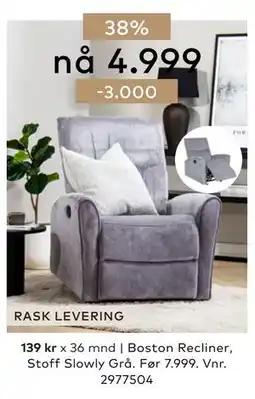 Skeidar Boston Recliner tilbud