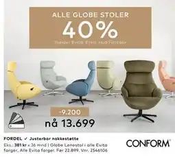 Skeidar Globe Lenestol tilbud