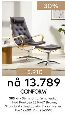 Skeidar Life hvilestol tilbud