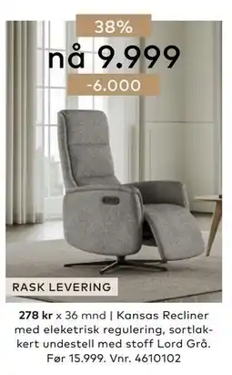 Skeidar Kansas Recliner tilbud