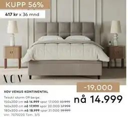 Skeidar XOV VENUS KONTINENTAL tilbud