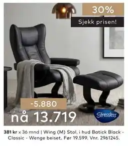 Skeidar Wing (M) Stol tilbud