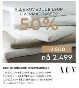 Skeidar XOV 60 JUBILEUM OVERMADRASS tilbud