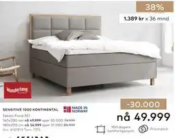 Skeidar SENSITIVE 1000 KONTINENTAL tilbud