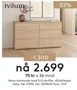 Skeidar Nova kommode tilbud