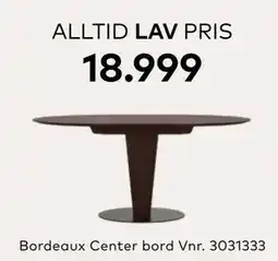 Skeidar Bordeaux Center bord tilbud