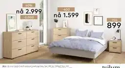 Skeidar Sofia 2 skuff nattbord tilbud