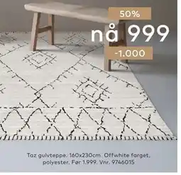 Skeidar Taz gulvteppe tilbud