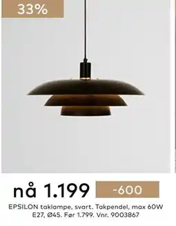 Skeidar EPSILON taklampe tilbud