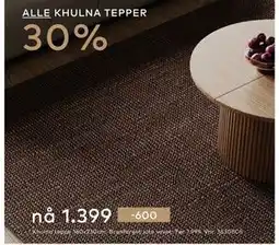 Skeidar Khulna teppe 160x230cm tilbud