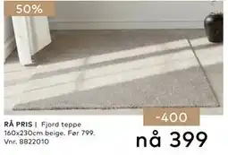 Skeidar Fjord teppe tilbud