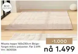 Skeidar Misato teppe tilbud