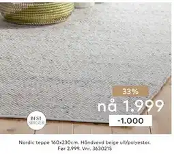 Skeidar Nordic teppe tilbud