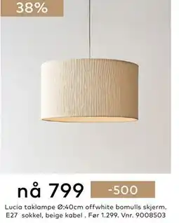 Skeidar Lucia taklampe tilbud