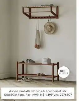 Skeidar Aspen skohylle tilbud