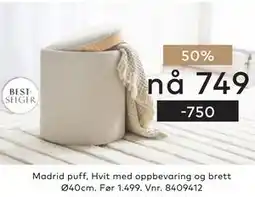 Skeidar Madrid puff tilbud