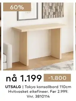 Skeidar Tokyo konsollbord tilbud