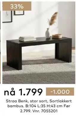 Skeidar Straa Benk tilbud