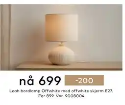 Skeidar Leah bordlamp tilbud