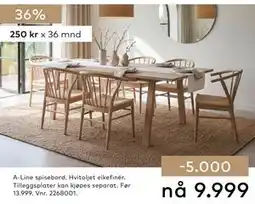 Skeidar A-Line spisebord tilbud