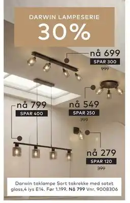 Skeidar Darwin taklampe tilbud