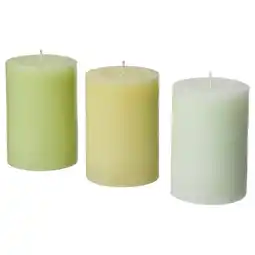 IKEA LÖvskogslund Kubbelys med duft, Eple flere farger, 30 hr tilbud