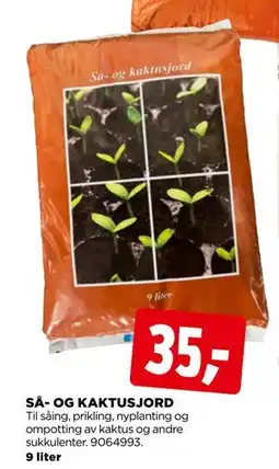 jem & fix SÅ- OG KAKTUSJORD tilbud