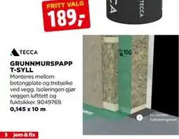 jem & fix GRUNNMURSPAPP T-SYLL tilbud