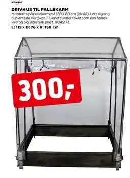 jem & fix DRIVHUS TIL PALLEKARM tilbud