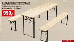 jem & fix BORD/BENKESETT STUTTGART tilbud