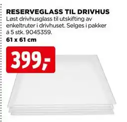 jem & fix RESERVEGLASS TIL DRIVHUS tilbud