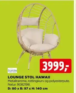 jem & fix LOUNGE STOL HAWAII tilbud