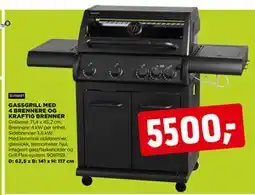 jem & fix GASSGRILL MED 4 BRENNERE OG KRAFTIG BRENNER tilbud
