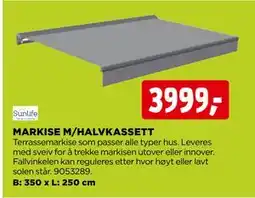 jem & fix MARKISE M/HALVKASSETT tilbud
