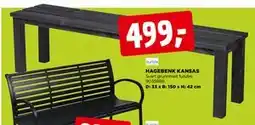 jem & fix HAGEBENK KANSAS tilbud