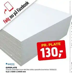 jem & fix GIPSPLATE tilbud