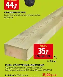 jem & fix FURU KONSTRUKSJONSVIRKE tilbud