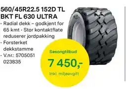 Felleskjøpet 560/45R22.5 152D TL BKT FL 630 Ultra tilbud