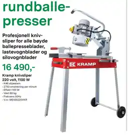 Felleskjøpet Kramp knivsliper 220 volt, 1100 W tilbud