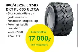 Felleskjøpet 800/45R26.5 174D BKT FL 630 Ultra tilbud