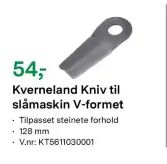 Kverneland Kniv til slåmaskin V-formet